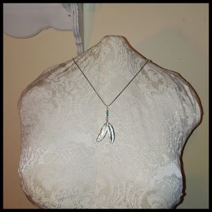🎁 3 for $10 Silver Tone Feather Necklace